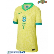 Maglie da calcio Brasile Vinicius Junior #7 Prima Maglia Femminile Copa America 2024 Manica Corta